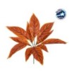 GloboStar® AGLAONEMA ORANGE 78265 Τεχνητό Φυτό Αγλαόνημα Πορτ. - Μπουκέτο Διακοσμητικών Φυτών - Κλαδιών με Φύλλωμα Πορτοκαλί Υ30cm
